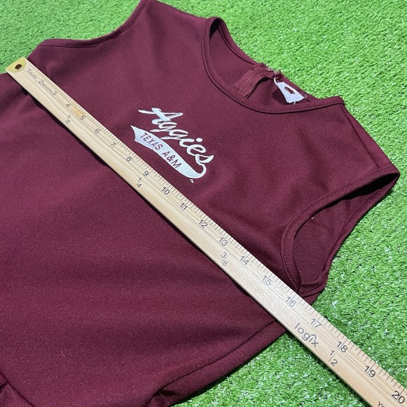 Vintage Texas A&M Dress Youth Md Aggie Cheerleader Outfit USA Made Embroider 80s - Picture 5 of 12